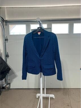 Merona Petite Blue Polkadot Blazer